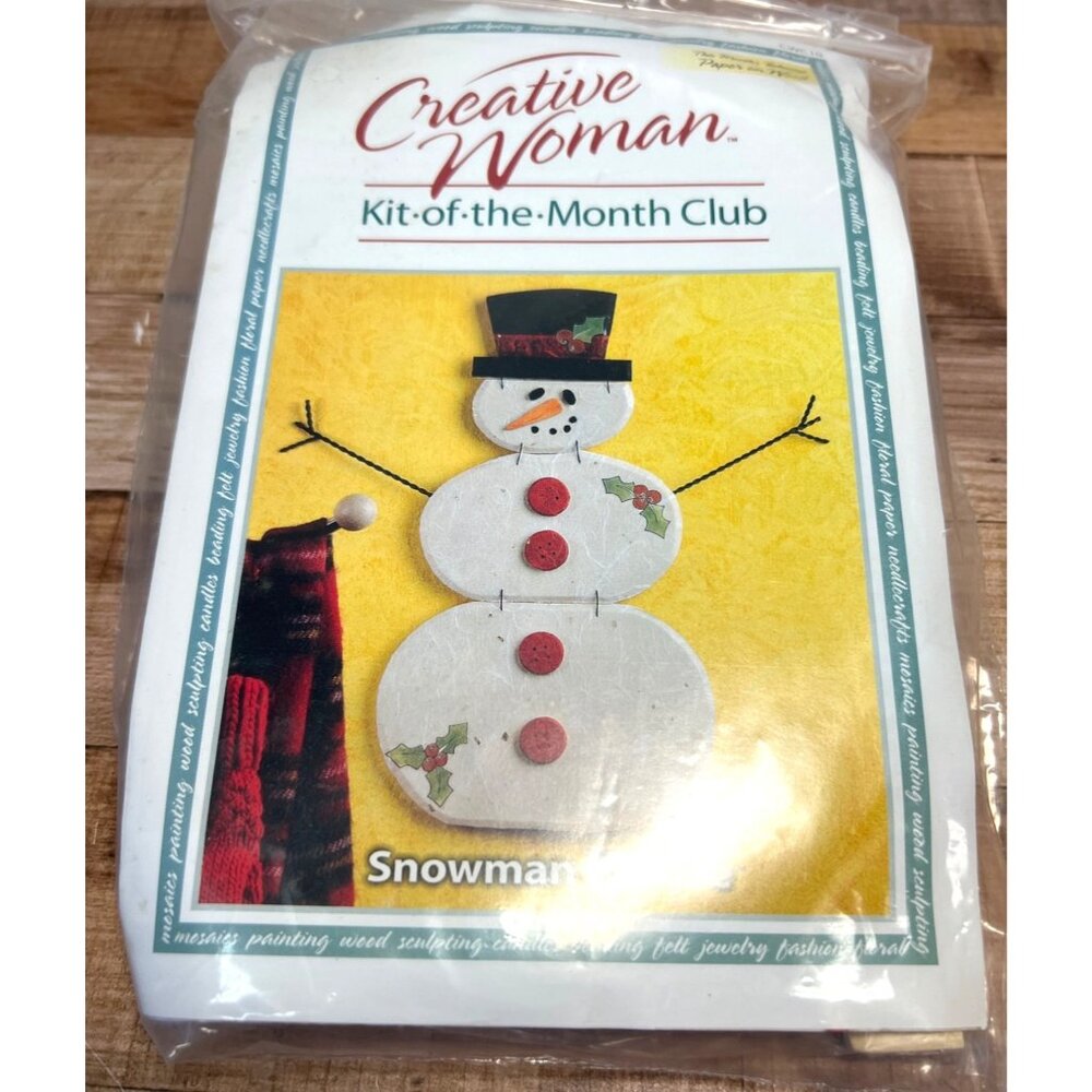 Creative Woman Snowman Plaque Kit-Of-The-Month Club DIY Craft Kit